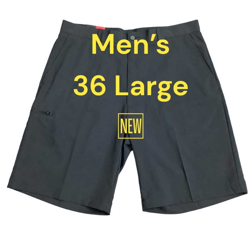 Men's Grand Slam 36 Large Golf Shorts Navy Black Khakis Total Tech Athletic NWT